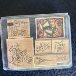 Stampin Up Wooden Mounted Rubber Stamps 
