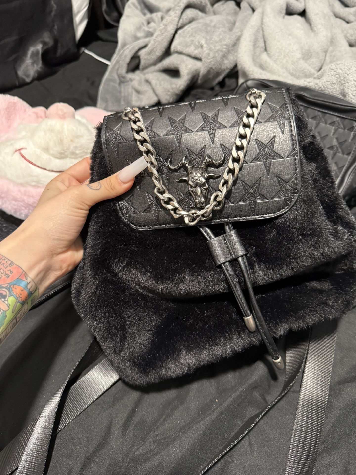 Black Craft Cult Gothic Purse Bag Backpack Grunge Emo