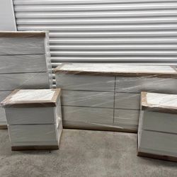 Dresser, Chest and 2 Nightstands ⚜️ Cómoda, Gavetero y 2 Mesitas de Noche 🚚(Immediate-Delivery)💨