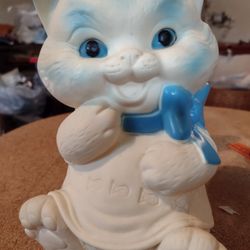 Vintage Rubber,Squeaking Kitty Bank