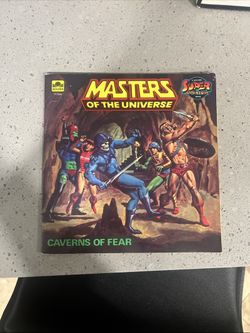 Vintage 1983 Golden Book Masters Of The Universe Caverns Of Fear, Soft Cover, VG