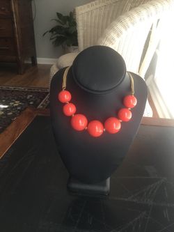 Kenneth Cole orange bead necklace