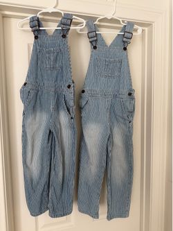 Kid’s overalls- white and blue 4T & 5T