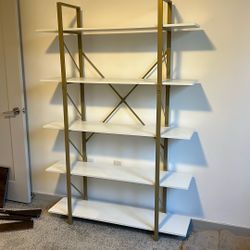 White and Gold Bookcase