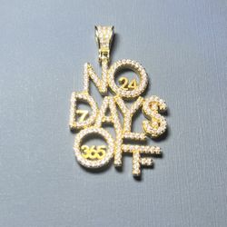 18k Iced Gold Pendant 