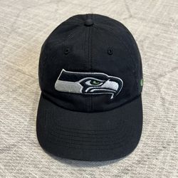 47 Brand Adult NFL Football Seattle Seahawks Navy Blue Fitted Hat LARGE