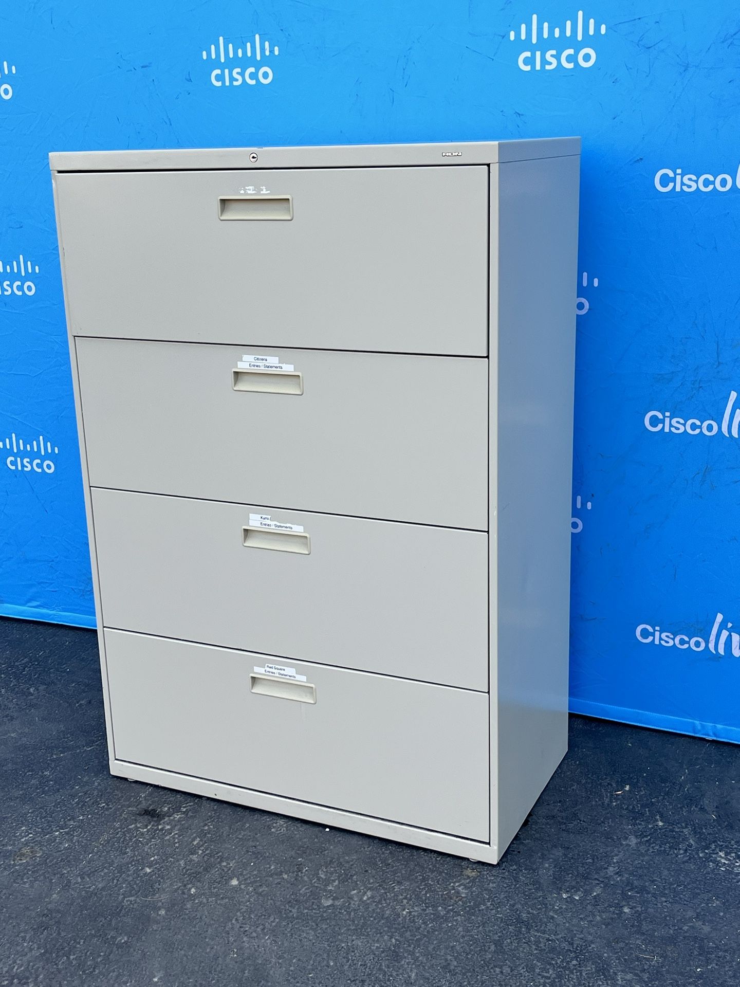 Hon 600 Series Four Drawer Lateral File 18 In Depth X 36 Width