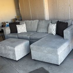 Sectional With Ottoman 