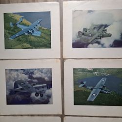 Vintage Aviation Prints  - Set of 6 - Consolidated Vultee (See Details And All Photos)