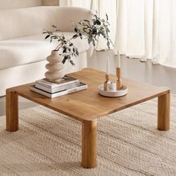 ETHNIKLIVING | Free Delivery NEW IN-BOX Natural Oak 100% Solid Wood Coffee Table (MSRP 949+tax)