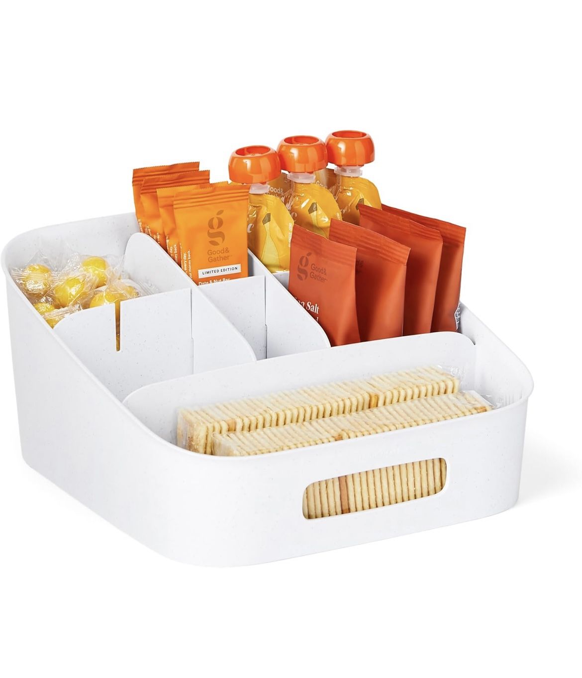 YouCopia BPA-Free ShelfBin & storage divider for Kitchen Pantry & cabinet Organization-Speckled White