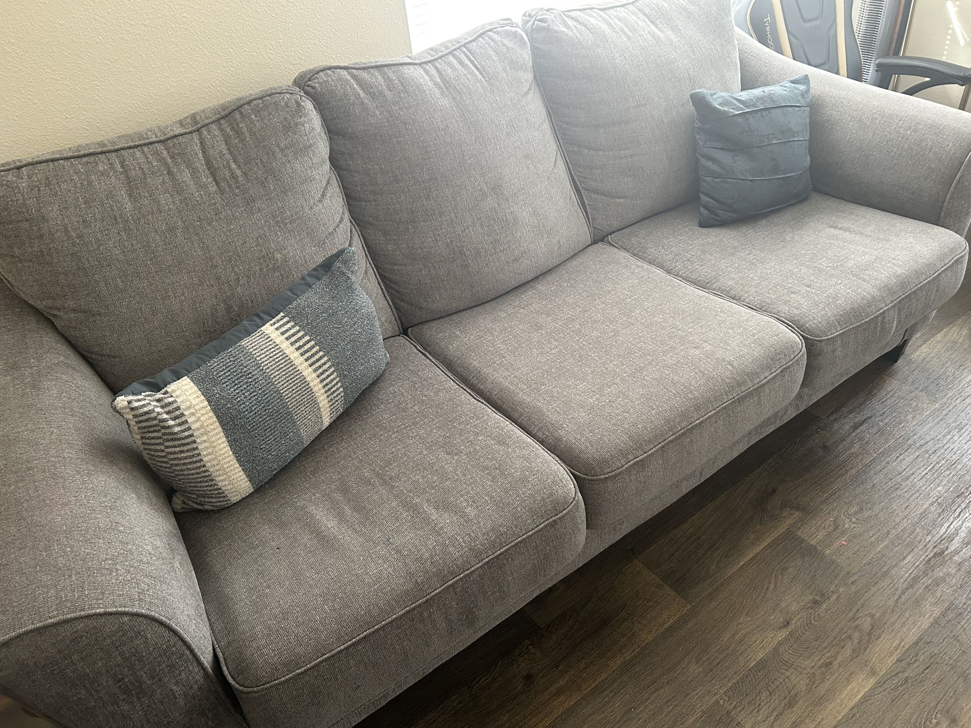 Sofa 3 Seats - Gray Color, Comfortable and in Good Condition