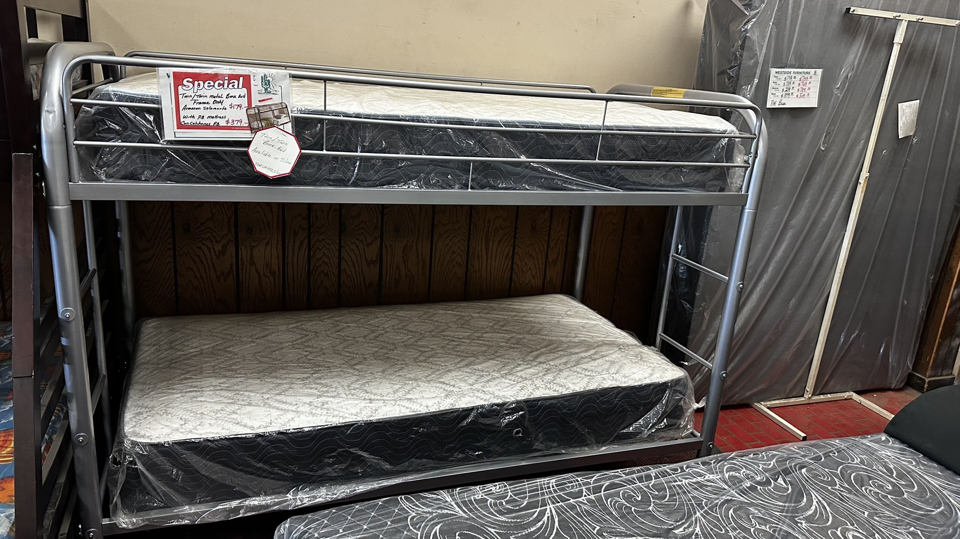 Twin Over Twin Metal Bunk Bed Frame