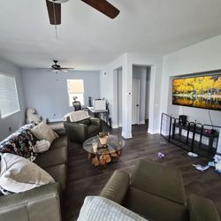 Green Leather Couches