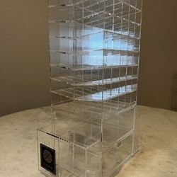 Rotating 80 Slot Lipstick Tower With Drawers 