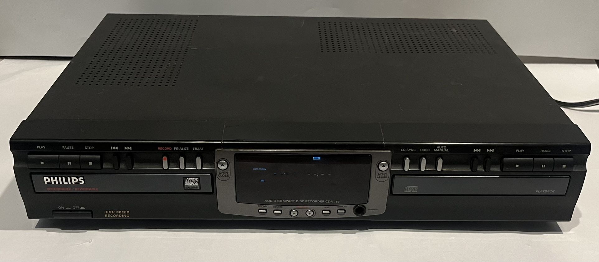 Philips CDR 765/17 Dual Double Deck Audio Compact Disc Recorder