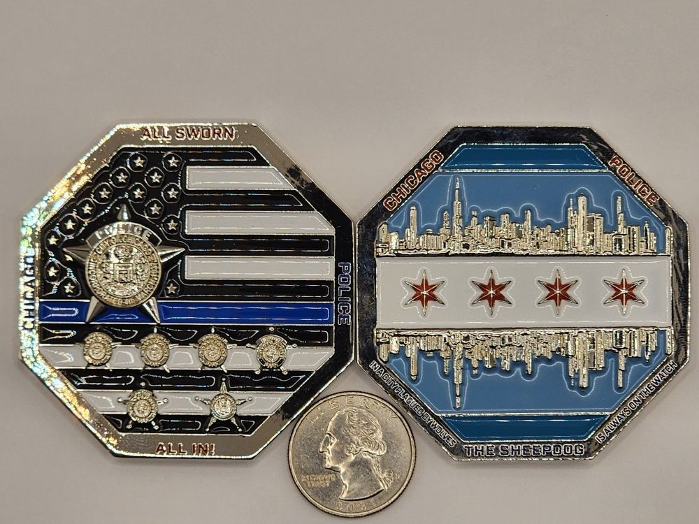 Challenge / Trading Coin Chicago Police Blue City Coin