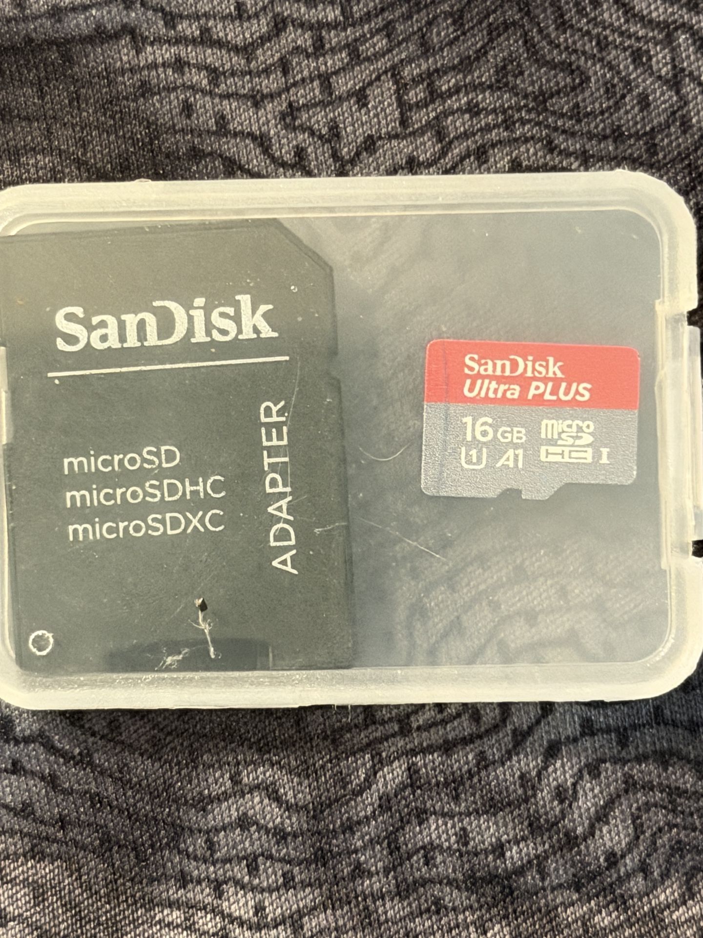 Brand New Sandisk Ultra Plus 16GB U A1 Micro SD HC-I With SD Card Adapter.