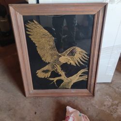 Vintage 1970's Eagle Pic Frame