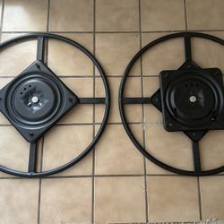 Heavy duty Black Metal 24” recliner chair sofa furniture ring swivel base with 10” plate