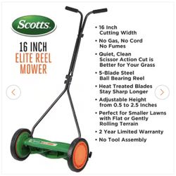Scott's 16 in. Manual Walk Behind Push Reel Lawn Mower