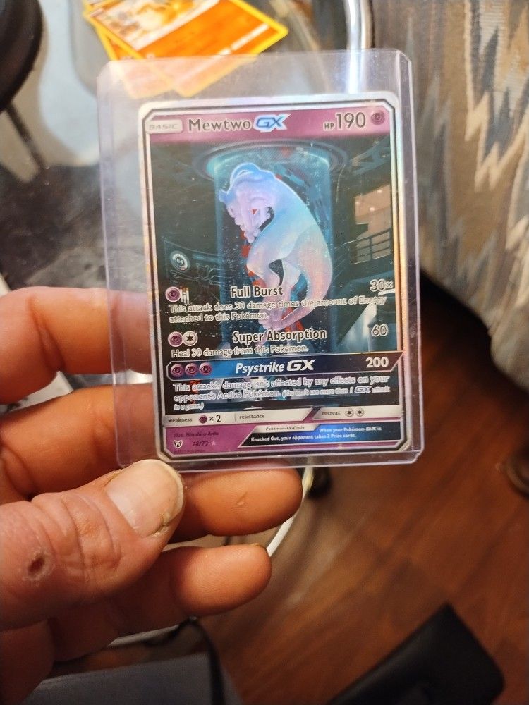 Rare Mewtwo GX Pokemon Card 