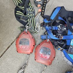Fall Harness And Self Refracting Lifelines