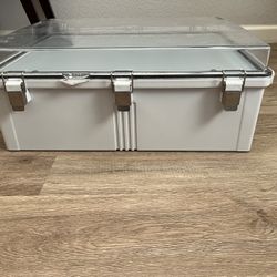 Junction Box - QILIPSU Hinged Cover Stainless Steel Latch 510x410x200mm Junction Box With Mounting Plate, Universal IP67 Project Box Waterproof DIY El