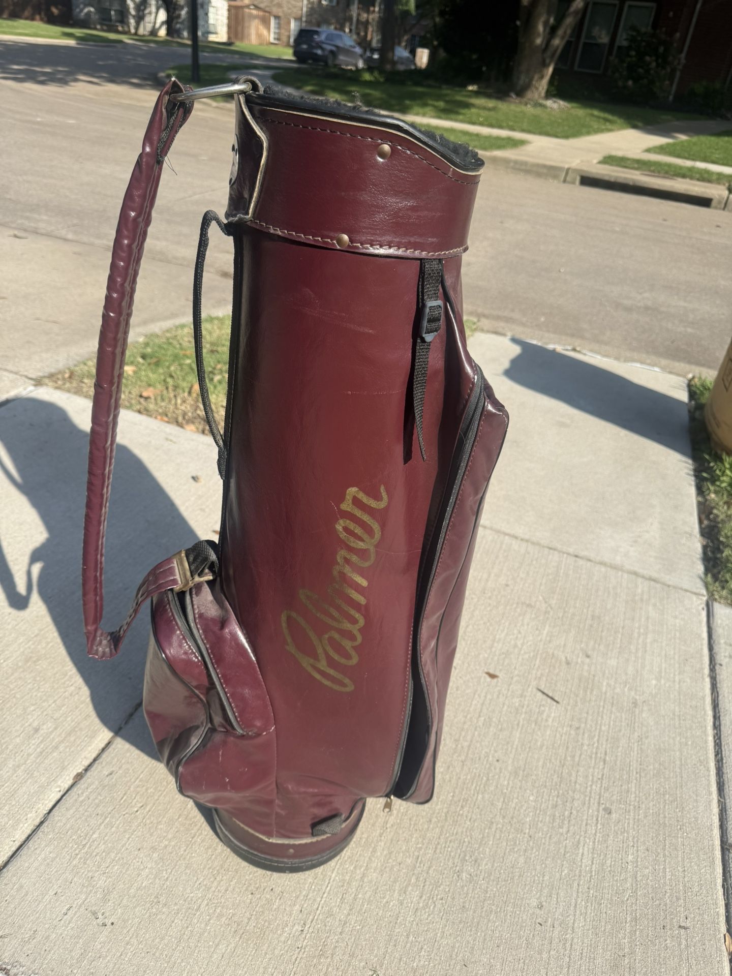 Vintage Leather Arnold Palmer Golf Carry Bag