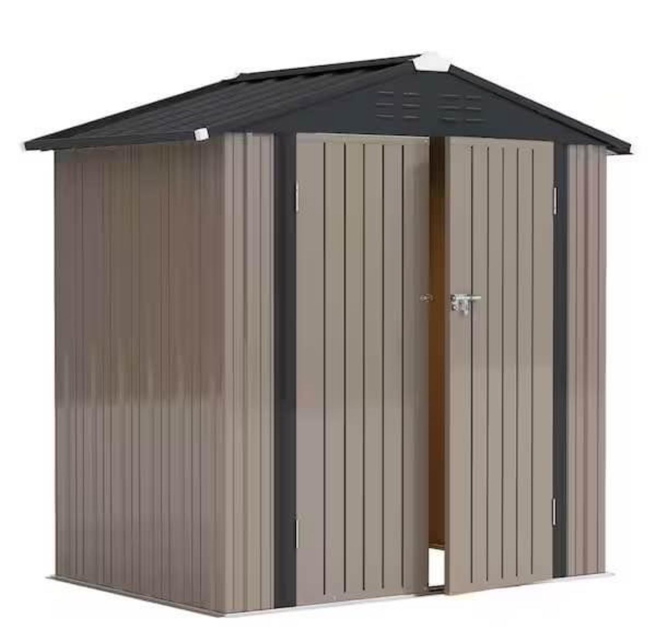 4 ft. W x 6 ft. D Outdoor Storage Metal Shed Lockable Metal Garden Shed for Backyard Outdoor 127 sq. ft.