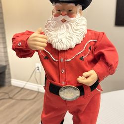 1998 Collectible Holly Jolly Cowboy Santa