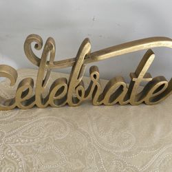 Heavy Gold Celebrate Wording