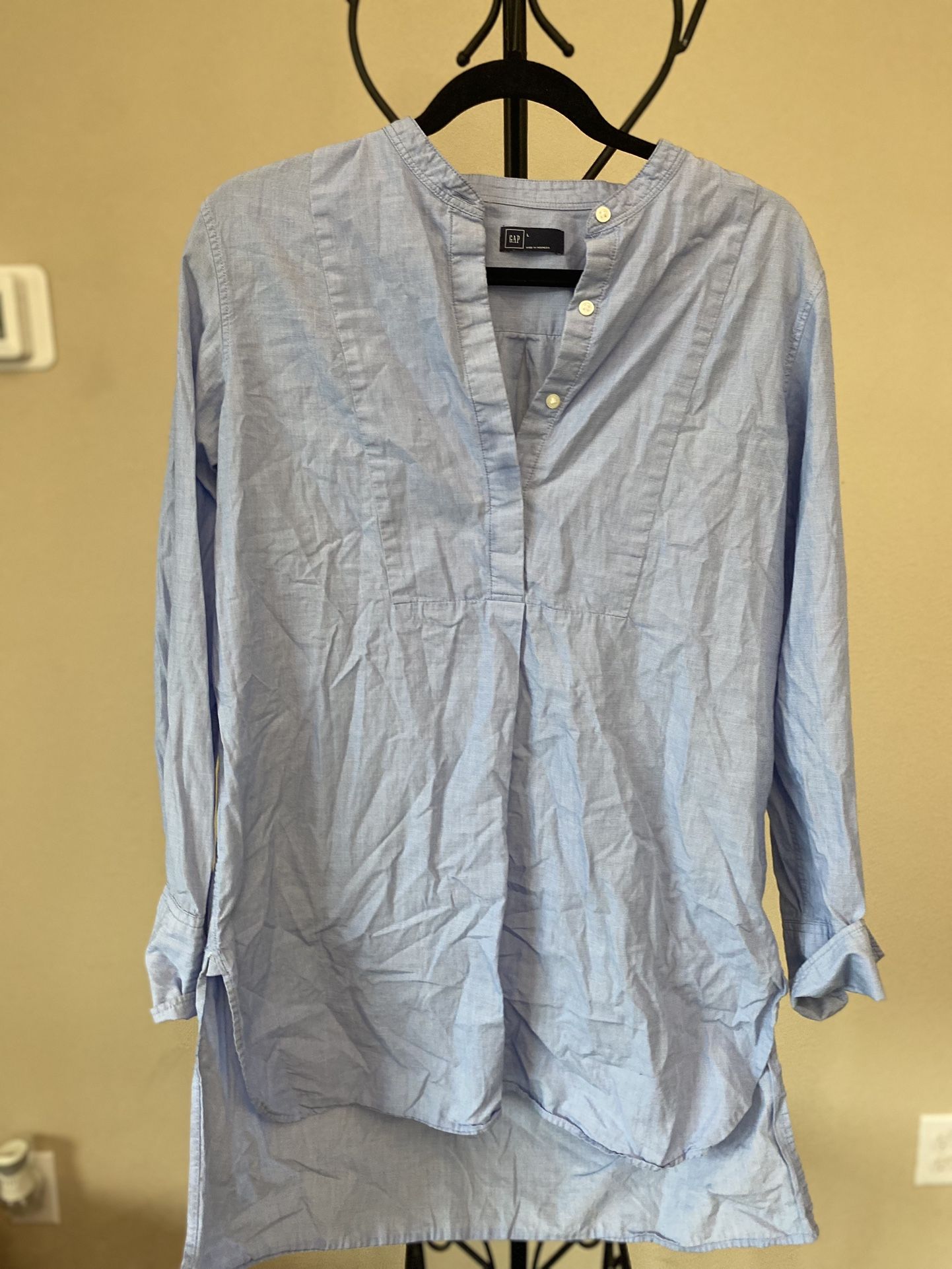 GAP Women’s Long Henley Popover Tunic 