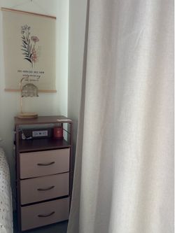3 tier  Nightstand with outlets and led lights