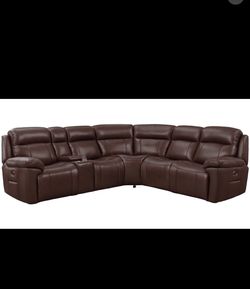 Sectional Reclined Leather Sofa