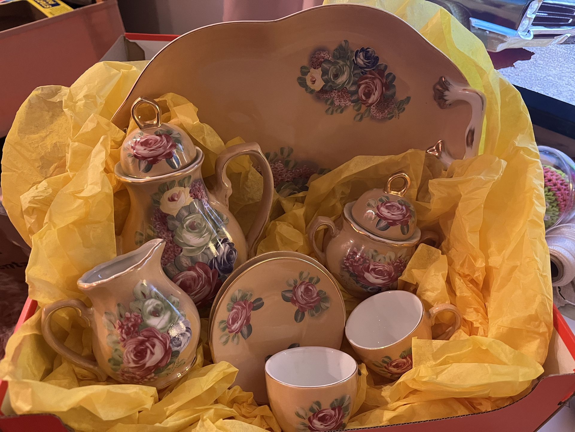 Vintage Nippon Floral Tea Set