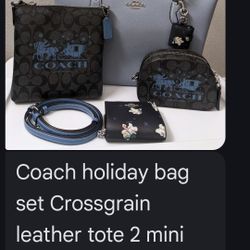 Brand New Authentic Coach Holiday Bag Set