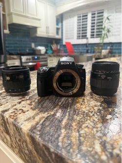 Sony A55 with two lenses