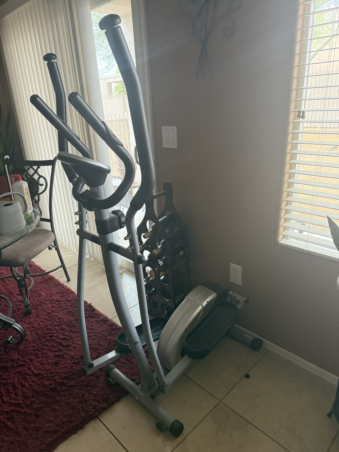 Lightweight, stationary gym equipment