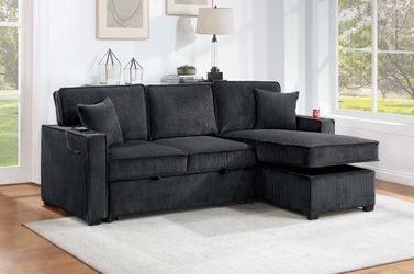 Sectional sleeper with storage