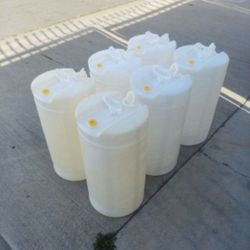 15 Gal Close Head Natural Plastic Barrel  Water Storage  Barrels  Gray Water Waste Motor Oils Liquids Tents Recycling  Gas Containers Diesel Fuel Can 