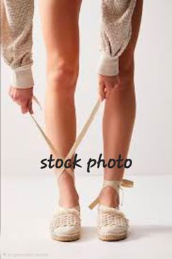 Free People Women's Espadrille Lace-Up Flatform Sandals