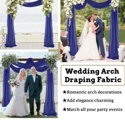 (6) Blue Wedding Drapes 