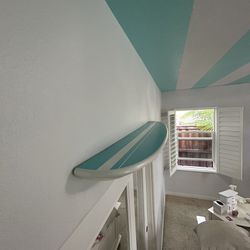 Blue &  White Surf Board Shelf