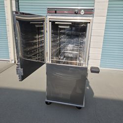 Bevles Holding And Warming Cabinet With Back And Front Door Service Stainless Top Condition