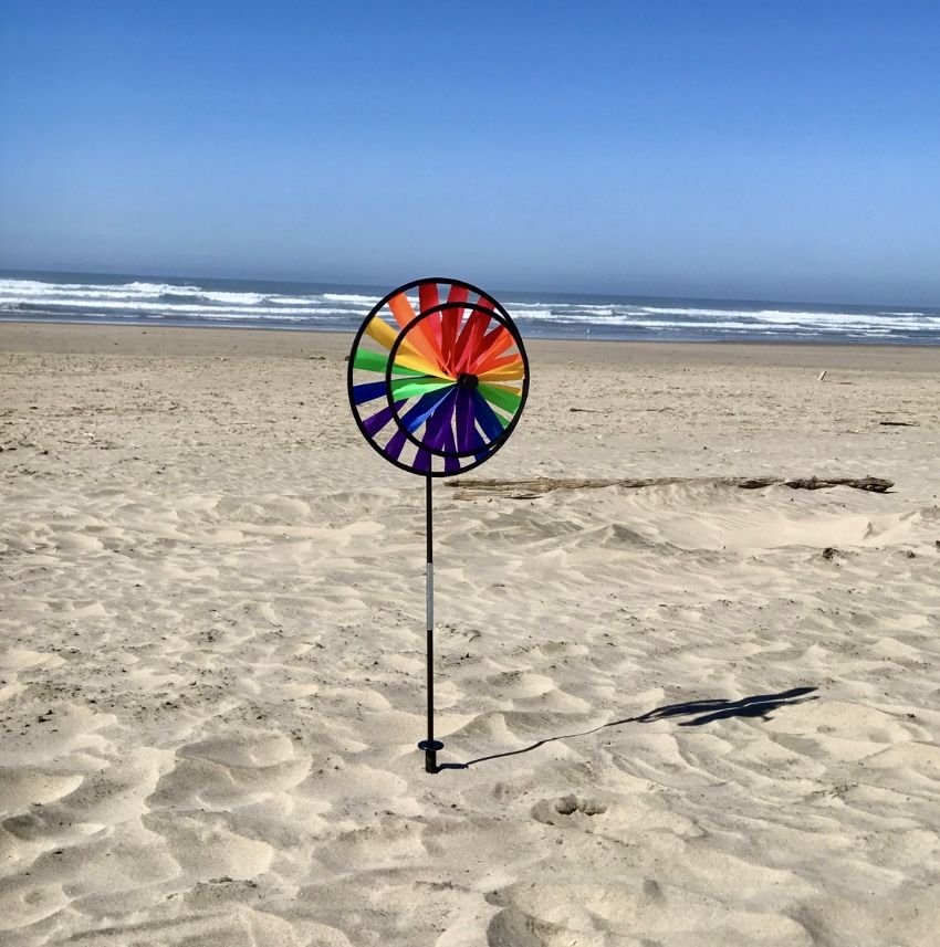 13-Inch Rainbow Double Wheel Spinner NEW