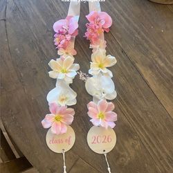 Whimsical flower lei graduation bouquet money