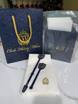 Disneyland Club 33 Gift Bags, Napkins And Stirrers