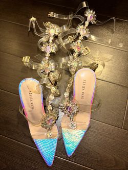 Azalea Wang Stiletto Wrap Heels Size 6.5