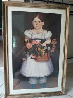 Picture of Girl holding flowers